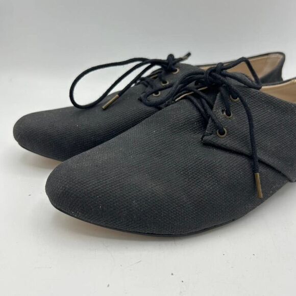 Joe's 7M Black Lace Up‎ Loafers Round / Pointed Toe Shoes - Picture 3 of 10
